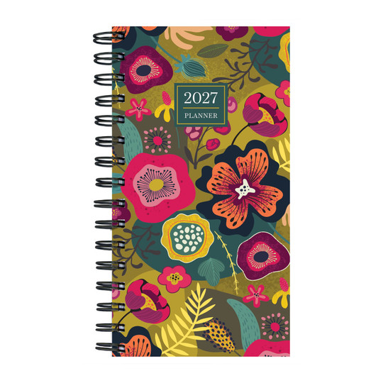 2027 Floral Small Weekly & Monthly Planner