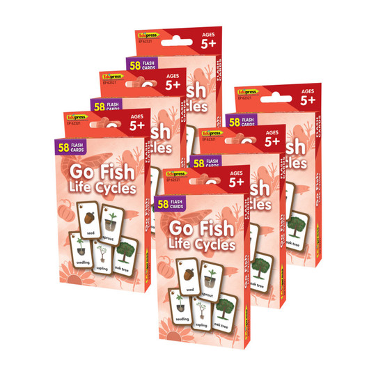 Life Cycles Go Fish Flash Card Sets, Pack of 6