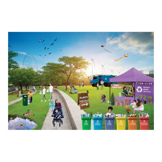 Earth Day Celebration at the Park Floor Puzzle