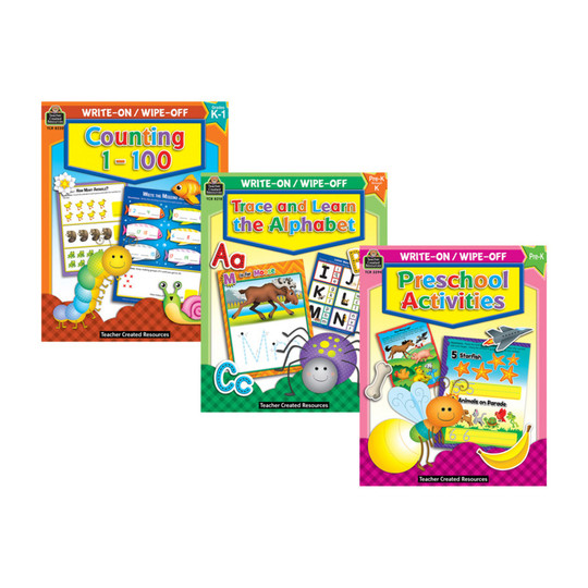 Early Learning Write & Wipe Activity Book Set