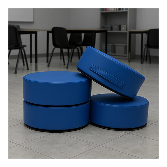 Blue Active Seating Floor Cushions, Set of 4