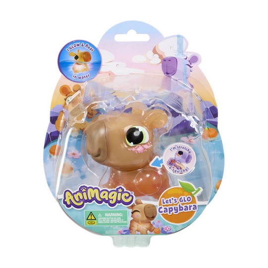 Brown Glow Capybara Squish & Stretch Water Toy