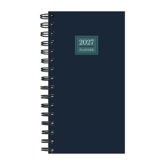 2027 Navy Small Weekly & Monthly Planner