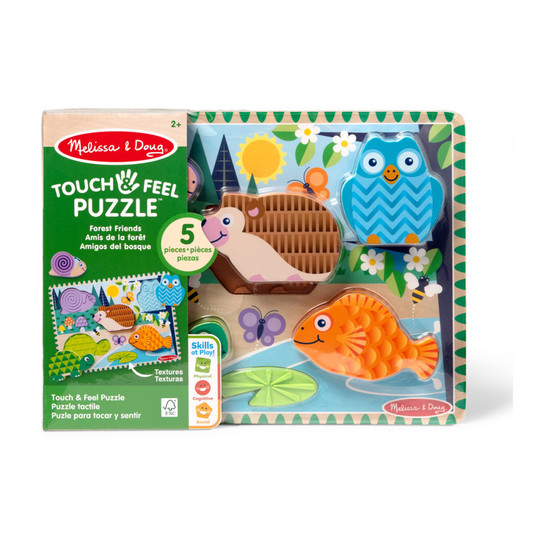 Forest Friends Touch-and-Feel Wooden Puzzle