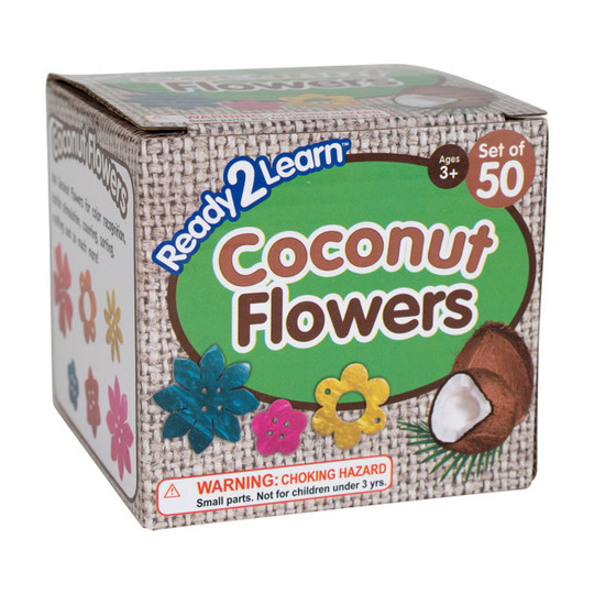 Coconut Shell Flower Manipulatives, Set of 50
