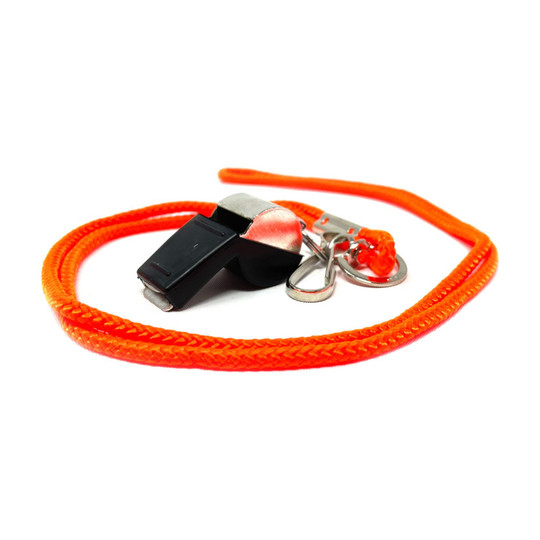 Metal Sports Whistle with Lanyard