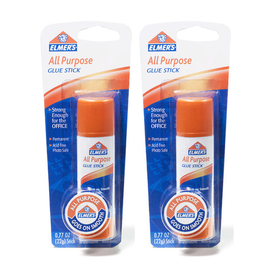 All-Purpose Large Glue Sticks, 0.77 oz, 2-Pack