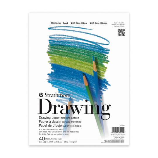 200 Series Drawing Pad, 40 Sheets, 9 x 12 Inches