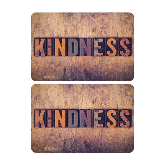Kindness Letterpress Mouse Pads, Set of 2