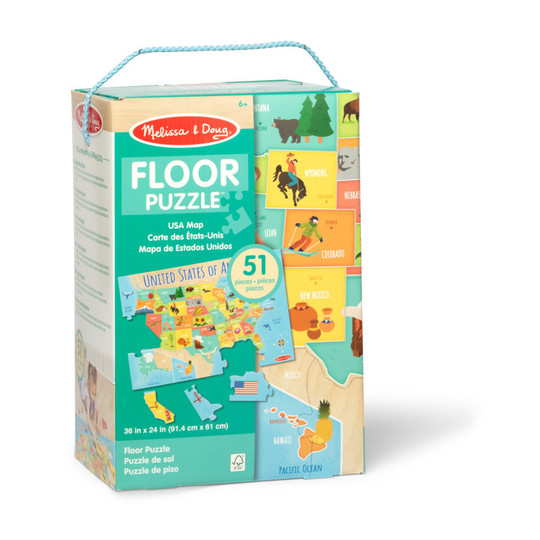 51-Piece Map Floor Puzzle