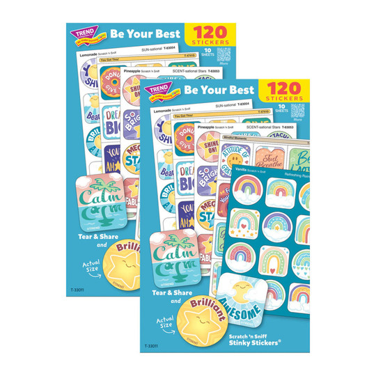 Be Your Best Motivational Sticker Variety Pack, 240 Stickers