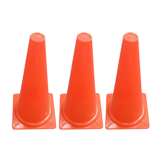 Orange Safety Cones, 15 in. High, 3-Pack