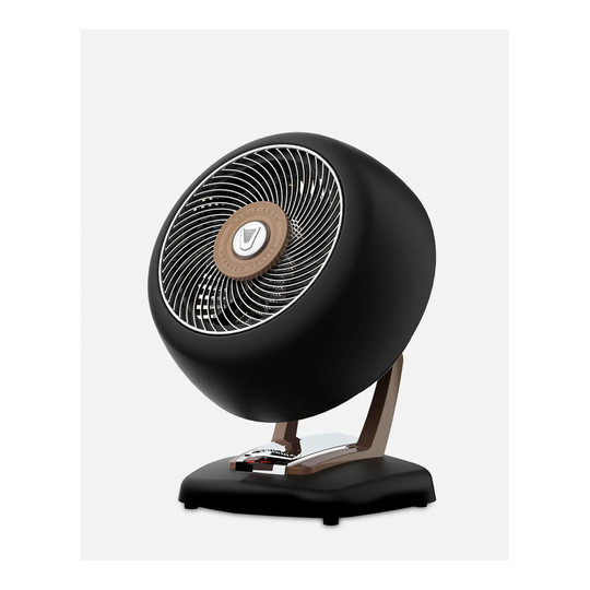 Black whole room metal electric heater with thermostat and pivoting head