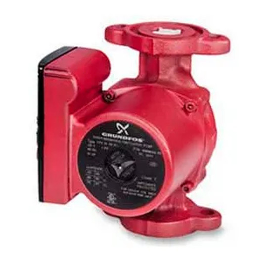 Red 3-speed cast iron circulator water pump