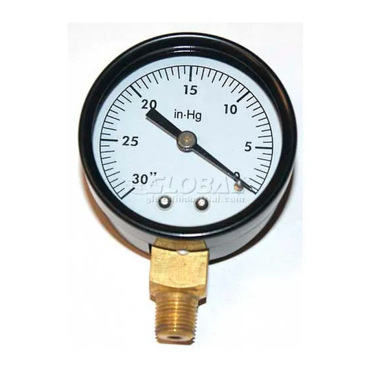 Oil burner pump test vacuum gauge with 2 inch dial face