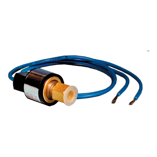 Low-pressure refrigerant pressure switch with SAE female flare fitting