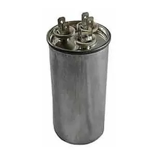 Round 35/5 MFD 370/440V dual run capacitor with metal case