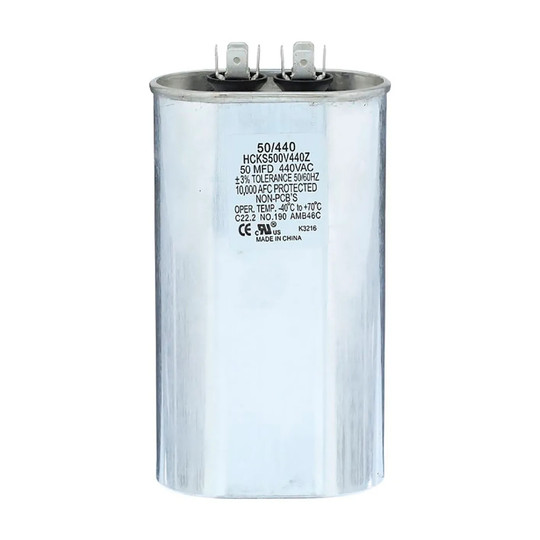 Silver round 20/5 MFD 440V run capacitor