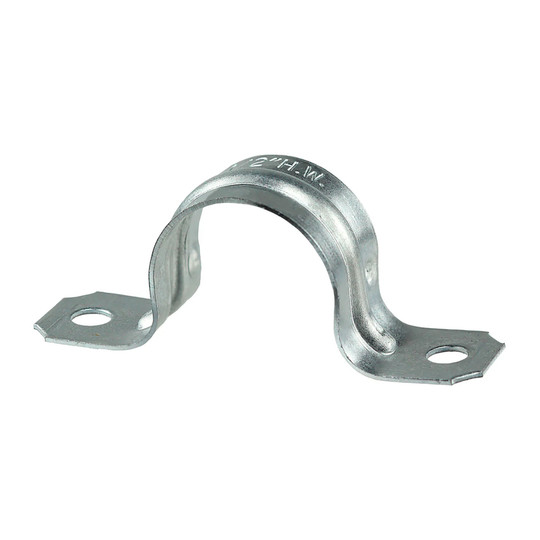 Zinc-plated carbon steel 3-inch two-hole rigid conduit strap