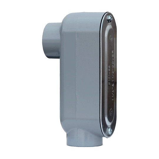 1/2 in. threaded LB conduit body with removable cover and gasket
