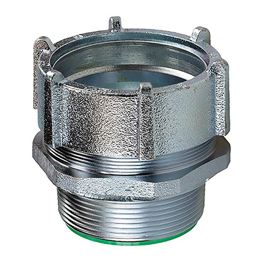 Insulated no-thread connector for 2-1/2-inch IMC and rigid conduit