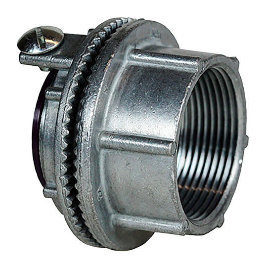 1-1/2-inch weathertight zinc alloy hub with grounding lug