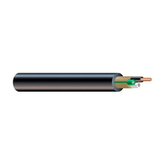 Black 3-conductor SJOOW flexible electrical cord, 300V