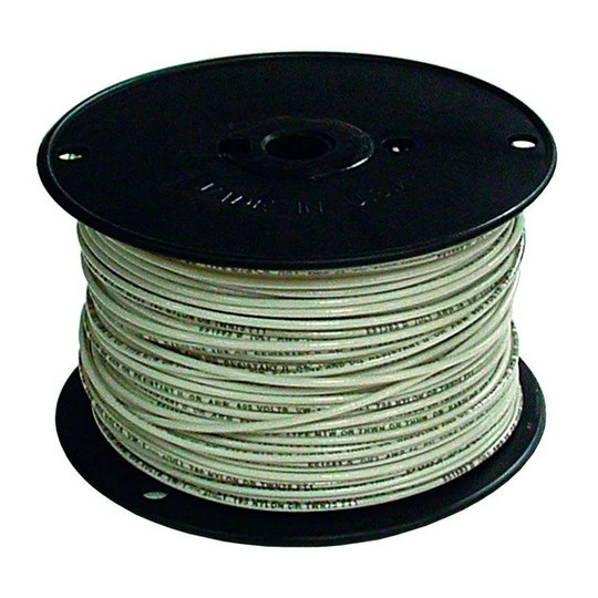 White 16 gauge stranded TFFN building wire, 500-foot length