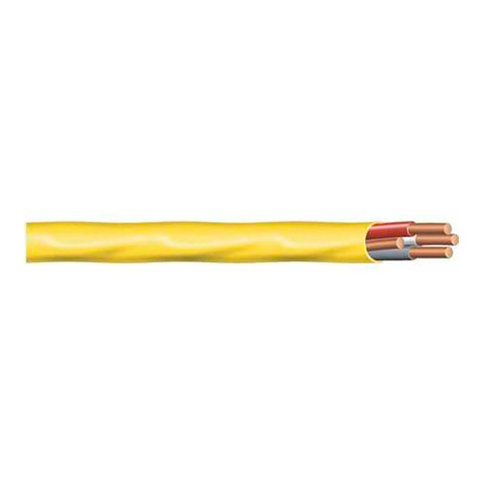 Yellow 12/3 NM-B cable with ground, 250-foot length