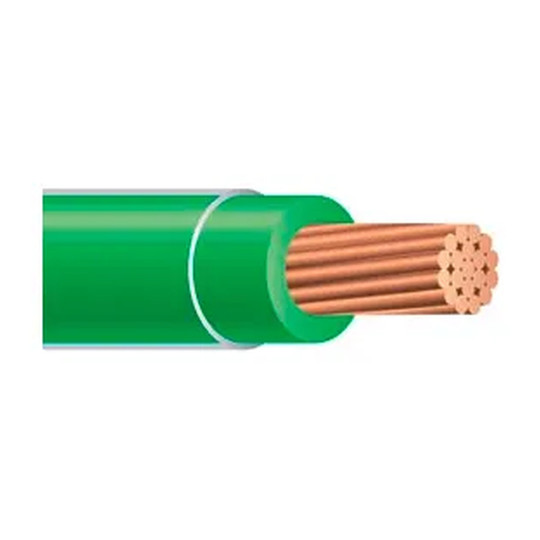 Green 8 AWG stranded THHN/THWN-2 building wire, 500 ft.