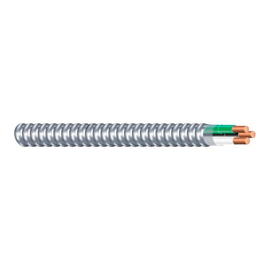 10/2 AWG THHN/THWN aluminum metal clad cable, 25 ft
