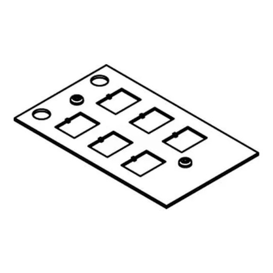 6-port communication plate for CRFB Series floor boxes