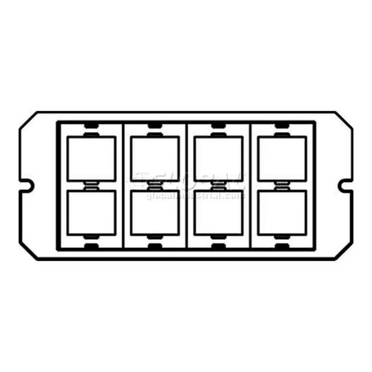 1-1/2-gang poke-through activate plate with auto-close egress doors