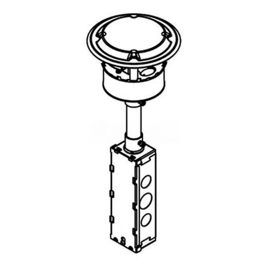 Poke-through insert assembly with disposable plate
