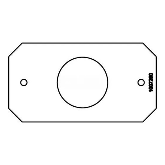 1-gang poke-through device plate with single receptacle opening