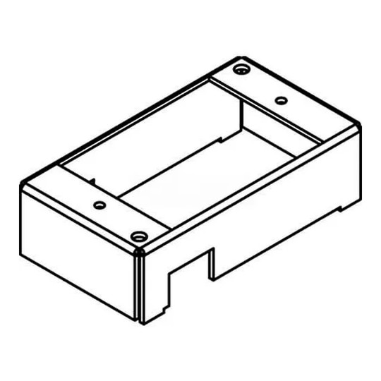 1-gang poke-through bottom housing assembly with auto-close egress doors