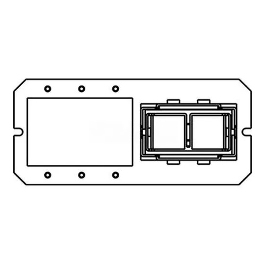 Poke-through 1-1/2-gang MAAP/2A plate with auto-close egress doors