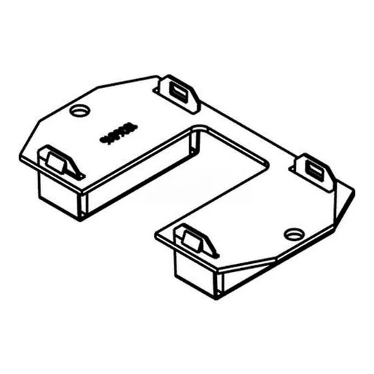 1-gang poke-through pass-through housing assembly