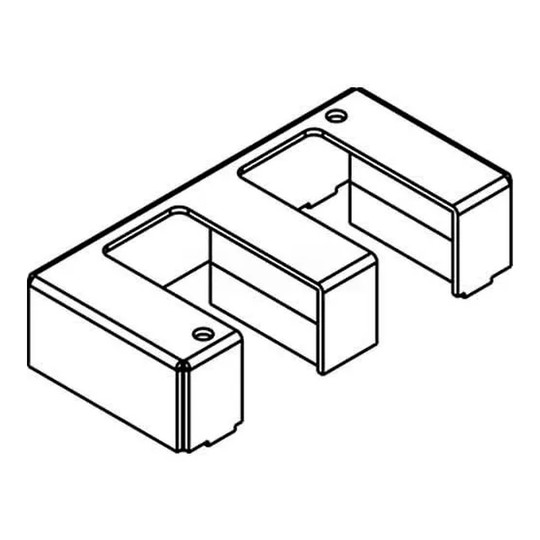 Poke-through 1-1/2-gang pass-through housing assembly