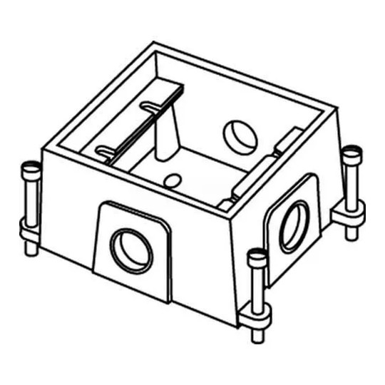 Fully adjustable 1-gang shallow floor box