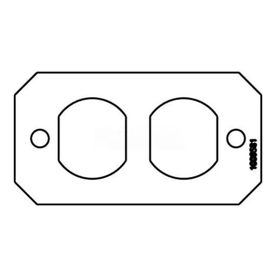 1-gang duplex poke-thru plate for floor box installation