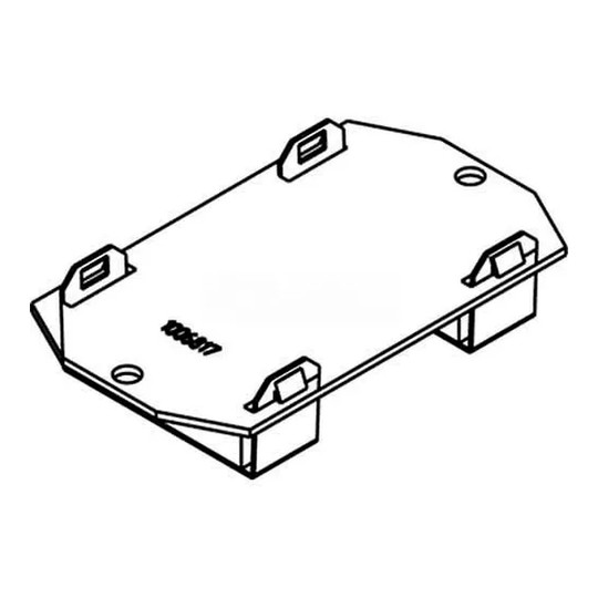 1-gang poke-through blank housing with auto-close egress doors
