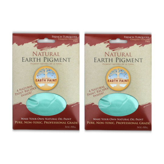 French Turquoise Earth & Mineral Pigment, 3 oz, 2-Pack