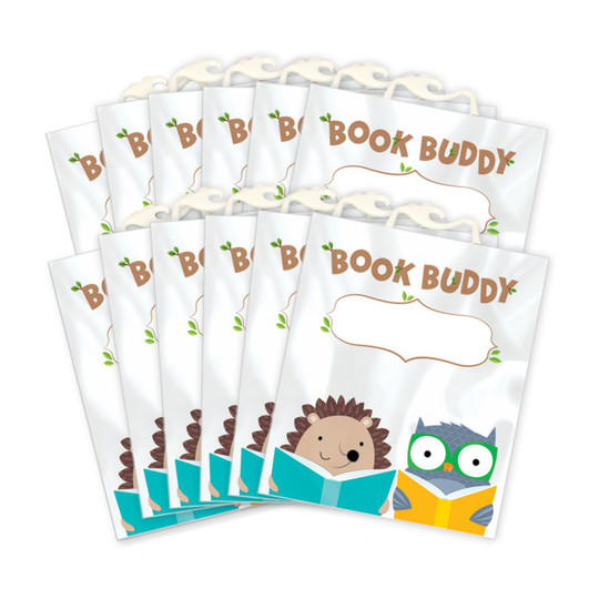 Woodland Friends Book Buddy Bags, 10-1/2 x 12-1/2 in., Pack of 12