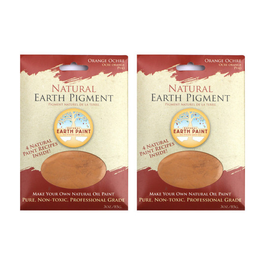 Orange Ochre Earth & Mineral Pigment, 2-Pack, 3 oz
