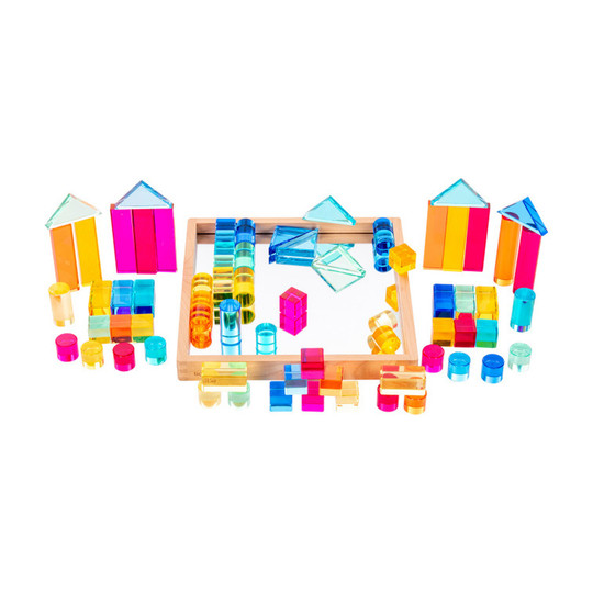 Building Shapes Mirror Tray