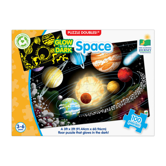 Glow-in-the-Dark Space Puzzle, 100 Pieces