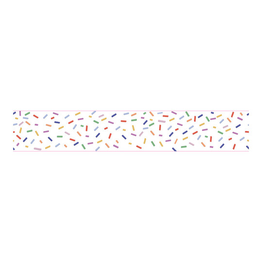 Multicolor Sprinkles Straight Rolled Border Trim