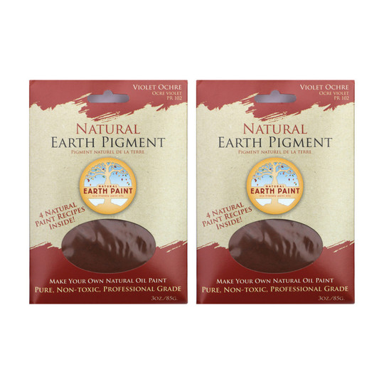 Violet Ochre Earth & Mineral Pigment Powder, 2-Pack, 3 oz