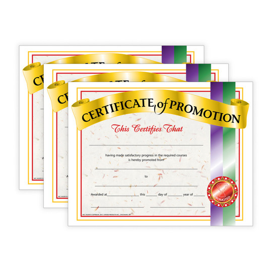 Promotion Certificates, 8.5 x 11 Inches, 90 Count